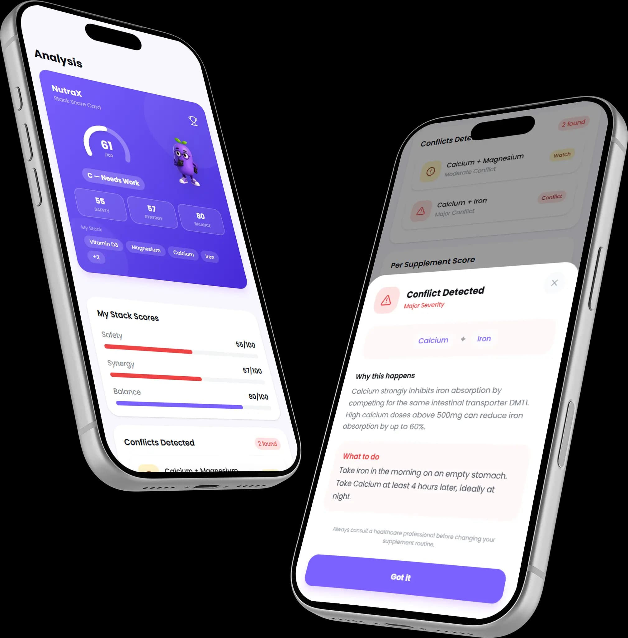 NutraX App Mockup